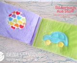 Bilderbuch aus Stoff (Eine Nähanleitung mit Schnittmuster von shesmile) Ideal für kleine Baby- und Kinderhände. Das perfekte Geschenk zur Taufe oder zum 1. Geburtstag.