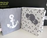 Bilderbuch aus Stoff (Eine Nähanleitung mit Schnittmuster von shesmile) Ideal für kleine Baby- und Kinderhände. Das perfekte Geschenk zur Taufe oder zum 1. Geburtstag.