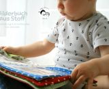 Bilderbuch aus Stoff (Eine Nähanleitung mit Schnittmuster von shesmile) Ideal für kleine Baby- und Kinderhände. Das perfekte Geschenk zur Taufe oder zum 1. Geburtstag.