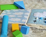 Bilderbuch aus Stoff (Eine Nähanleitung mit Schnittmuster von shesmile) Ideal für kleine Baby- und Kinderhände. Das perfekte Geschenk zur Taufe oder zum 1. Geburtstag.