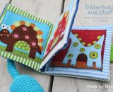 Bilderbuch aus Stoff (Eine Nähanleitung mit Schnittmuster von shesmile) Ideal für kleine Baby- und Kinderhände. Das perfekte Geschenk zur Taufe oder zum 1. Geburtstag.