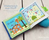 Bilderbuch aus Stoff (Eine Nähanleitung mit Schnittmuster von shesmile) Ideal für kleine Baby- und Kinderhände. Das perfekte Geschenk zur Taufe oder zum 1. Geburtstag.