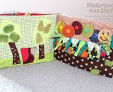 Bilderbuch aus Stoff (Eine Nähanleitung mit Schnittmuster von shesmile) Ideal für kleine Baby- und Kinderhände. Das perfekte Geschenk zur Taufe oder zum 1. Geburtstag.