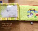 Bilderbuch aus Stoff (Eine Nähanleitung mit Schnittmuster von shesmile) Ideal für kleine Baby- und Kinderhände. Das perfekte Geschenk zur Taufe oder zum 1. Geburtstag.