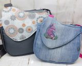 Nähanleitung und Schnittmuster gestaltet als PDF-E-Book von shesmile für eine Handtasche und Umhängetasche Carla in zwei Größen. Carla ist deine Mädchen- und Damenhandtasche mit der geschwungenen Klappe. Carla hat ein großes Hauptfach und unter der K