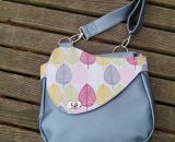 Nähanleitung und Schnittmuster gestaltet als PDF-E-Book von shesmile für eine Handtasche und Umhängetasche Carla in zwei Größen. Carla ist deine Mädchen- und Damenhandtasche mit der geschwungenen Klappe. Carla hat ein großes Hauptfach und unter der K