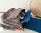 Nähanleitung und Schnittmuster gestaltet als PDF-E-Book für eine Handtasche bzw. Umhängetasche Ulla mit gefächertem Seitenfach. Perfekt als Umhängetasche für dein nächstes Konzert, Festival oder Party-Abend. Aber auch als Kindergarten-Tasche macht si