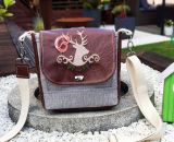 Nähanleitung und Schnittmuster gestaltet als PDF-E-Book für eine Handtasche bzw. Umhängetasche Ulla mit gefächertem Seitenfach. Perfekt als Umhängetasche für dein nächstes Konzert, Festival oder Party-Abend. Aber auch als Kindergarten-Tasche macht si