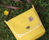 Nähanleitung und Schnittmuster gestaltet als PDF-E-Book für eine Handtasche bzw. Umhängetasche Ulla mit gefächertem Seitenfach. Eine Umhängetasche, kleiner als A4 und somit perfekt für dein nächstes Konzert, Festival oder Party-Abend.