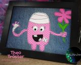 Theo Tröster (Eine Plotterdatei, Illustration und Applikationsvorlage von shesmile)