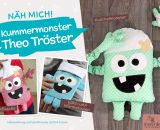 Theo Tröster - Das Set aus E-Books und Dateien zum fröhlichen Kummermonster. Nähanleitungen, Schnittmuster, Applikationsvorlagen, Stick- und Plotterdateien von shesmile.