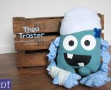 Kuschel-Kummer-Monster Theo Tröster (Eine Nähanleitung und Schnittmuster von shesmile) Ergebnisse aus dem Probenähen.