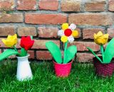 Nähanleitung und Schnittmuster gestaltet als PDF-E-Book von shesmile für Frieda Flower, die Zimmerpflanzen aus Stoff für Allergiker, das Kinderzimmer, Vielreisende, kranke und alte Menschen, schattige Plätzchen oder Pflanzendummies wie mich! Wähle au