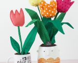 Nähanleitung und Schnittmuster gestaltet als PDF-E-Book von shesmile für Frieda Flower, die Zimmerpflanzen aus Stoff für Allergiker, das Kinderzimmer, Vielreisende, kranke und alte Menschen, schattige Plätzchen oder Pflanzendummies wie mich! Wähle au