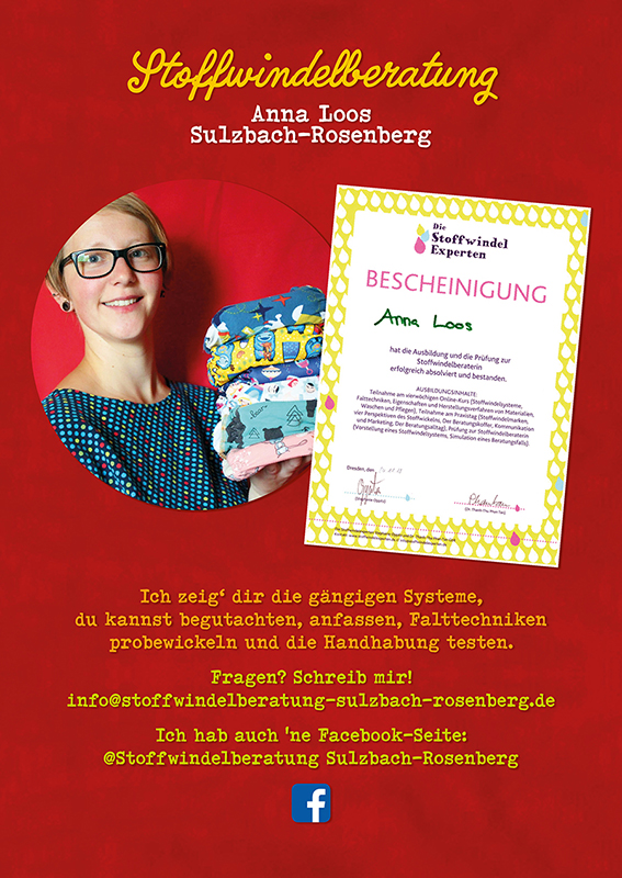 Stoffwindel Beratung Anna Loos in Sulzbach-Rosenberg (Infoflyer)