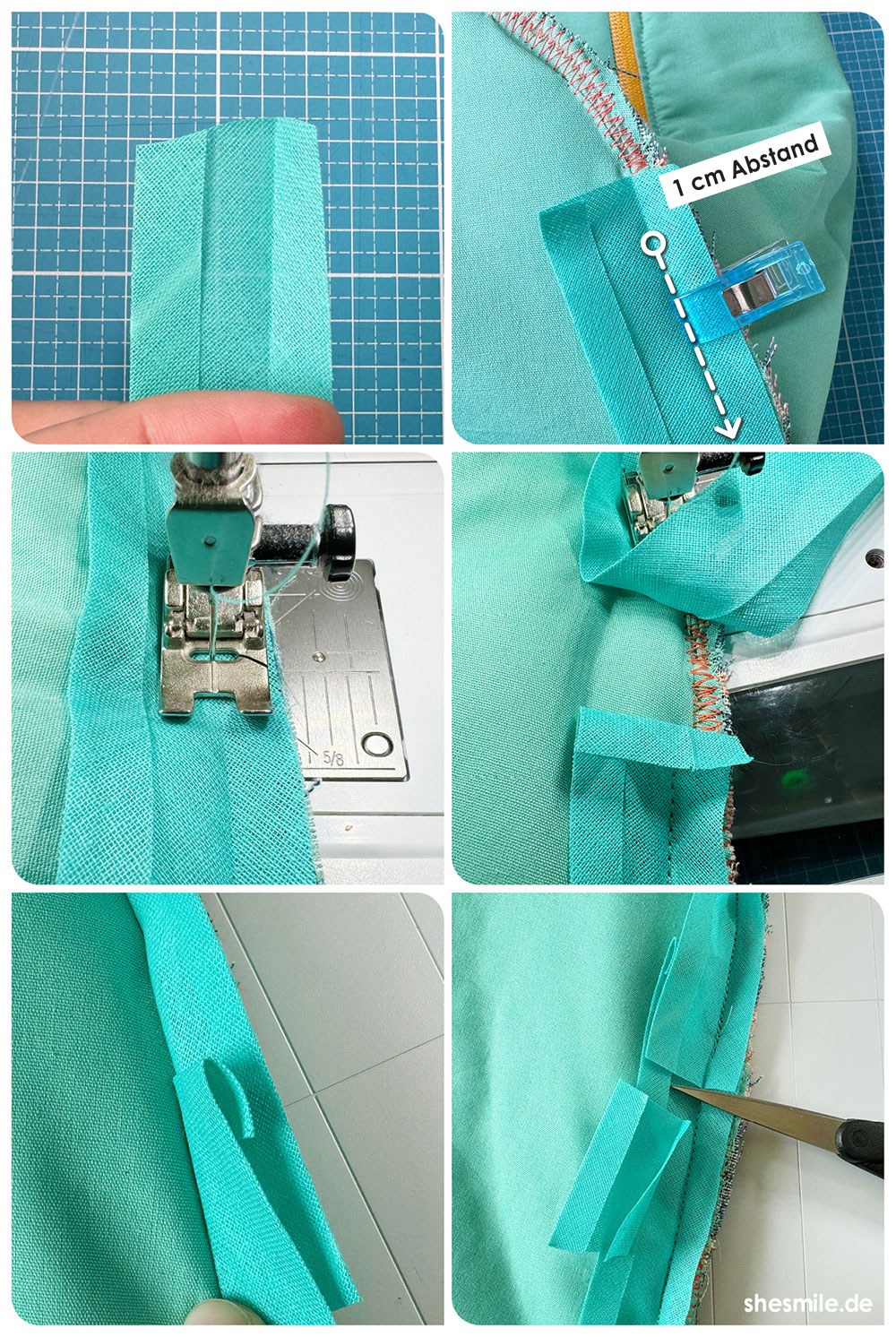schraegband naehen shesmile diy 1