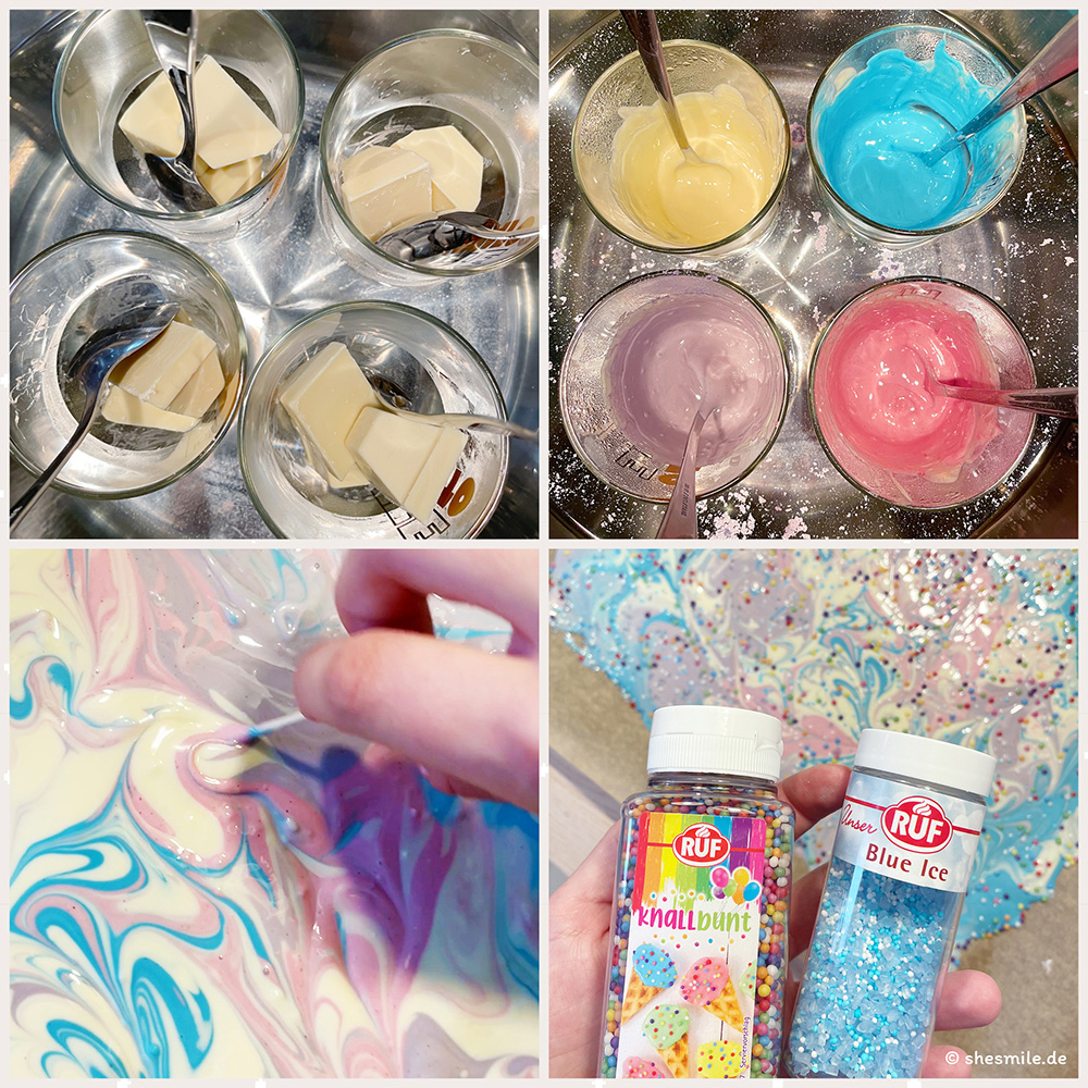 galaxy schokolade kinder glitzer shesmile diy 018
