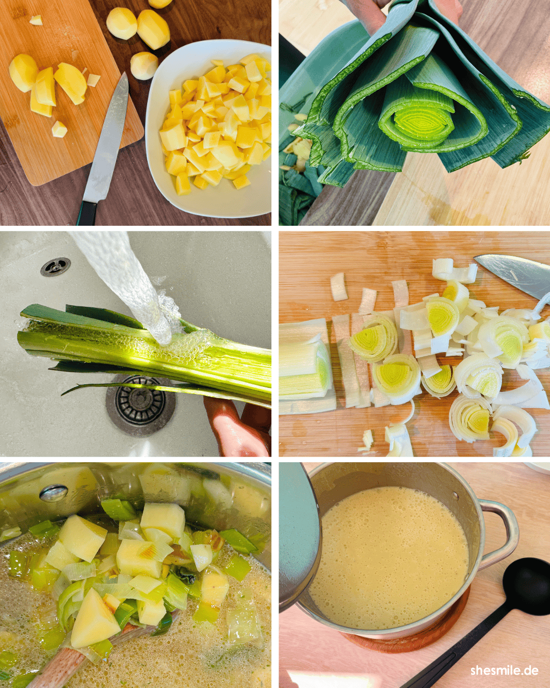 kartoffel lauch cremesuppe shesmile diy rezept kinder gemuese anfaenger kochen