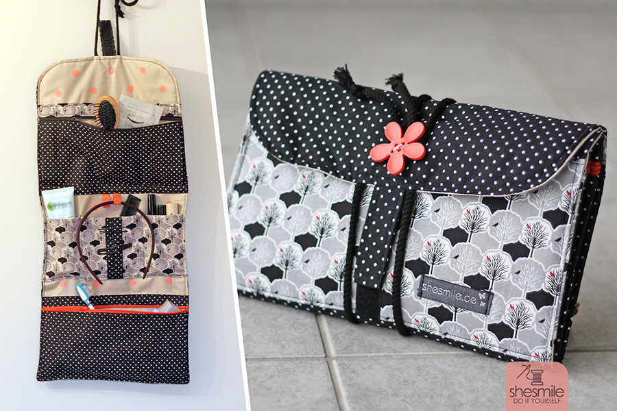 Mit den besten Freundinnen zum Wellness-Wochenende. Natürlich mit selbstgenähten Taschen und Accessoires! Nähanleitung und Schnittmuster von shesmile.