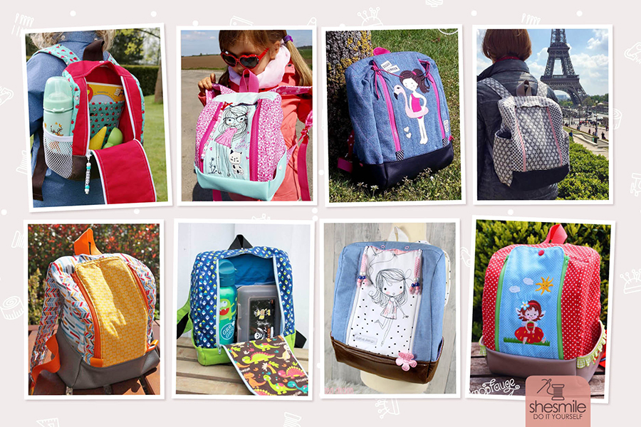 Der Rucksack KlapPack passt perfekt zu deiner Toniebox. Mit der Nähanleitung mit Schnittmuster in zwei Größen von shesmile kannst du diese Tasche einfach nähen.