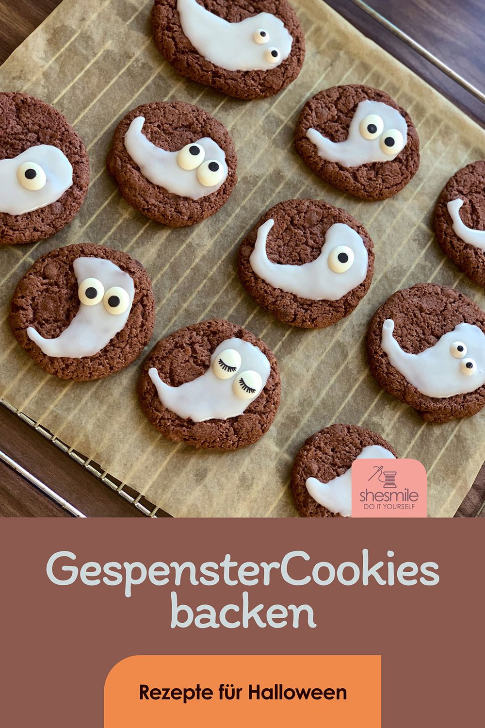 Gespenstercookies backen für die Halloweenparty