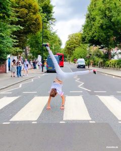 Ein Rad über den Beatles Zebrastreifen