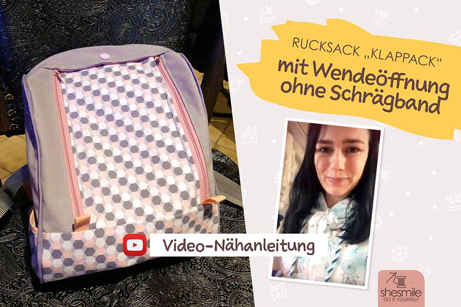 Den Rucksack KlapPack mit Wendeöffnung und ohne Schrägband schliessen