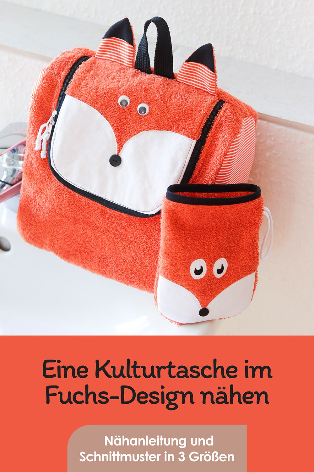 Kleiner Polli-Klecks näht eine Tasche KlappAuf von shesmile im Fuchs-Design