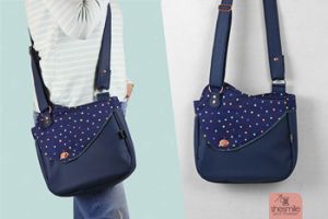 Nähanleitung und Schnittmuster gestaltet als PDF-E-Book von shesmile für eine Handtasche bzw. Umhängetasche Carla in zwei Größen. Carla ist deine Mädchen- und Damenhandtasche mit der geschwungenen Klappe. Carla hat ein großes Hauptfach und unter der Klappe noch eine Seitentasche. Nähe deine Carla mit oder ohne Reißverschluss-Laschen. Mit oder ohne Innentasche. Als Umhängetasche mit langem Umhängegurt oder als Handtasche mit kurzen Tragehenkeln.