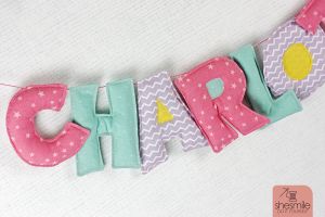 Buchstabenkette "Letterello" als Geschenk zur Babyparty