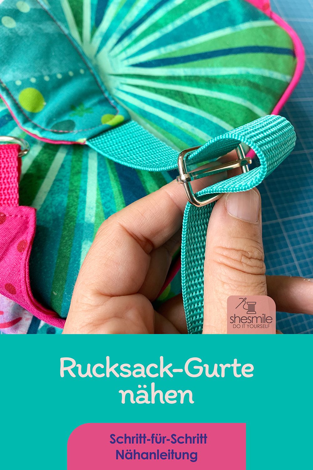 Rucksack-Gurte längenverstellbar und ohne offenes Ende nähen