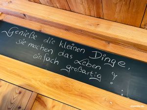 Genieße die kleinen Dinge, die machen das Leben einfach großartig.