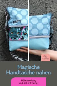 Handtasche ZipKram - Nähanleitung und Schnittmuster von shesmile