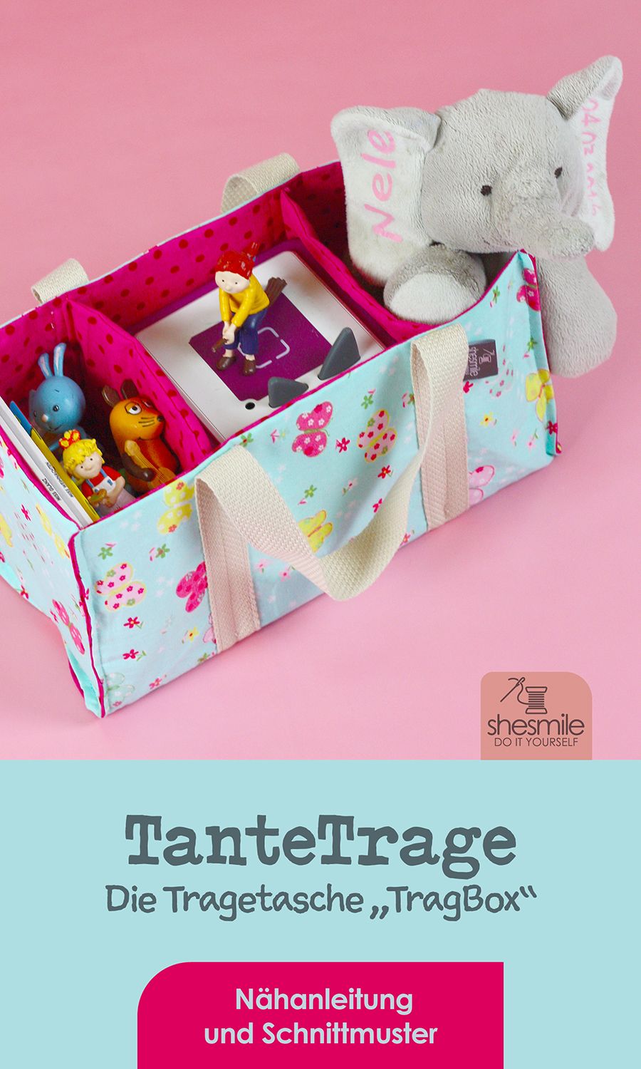 Eine Tragetasche für Spielzeug und die Toniebox nähen? TanteTrage!