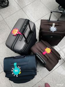 Kofferanhänger Sunny, natürlich selbstgenäht!