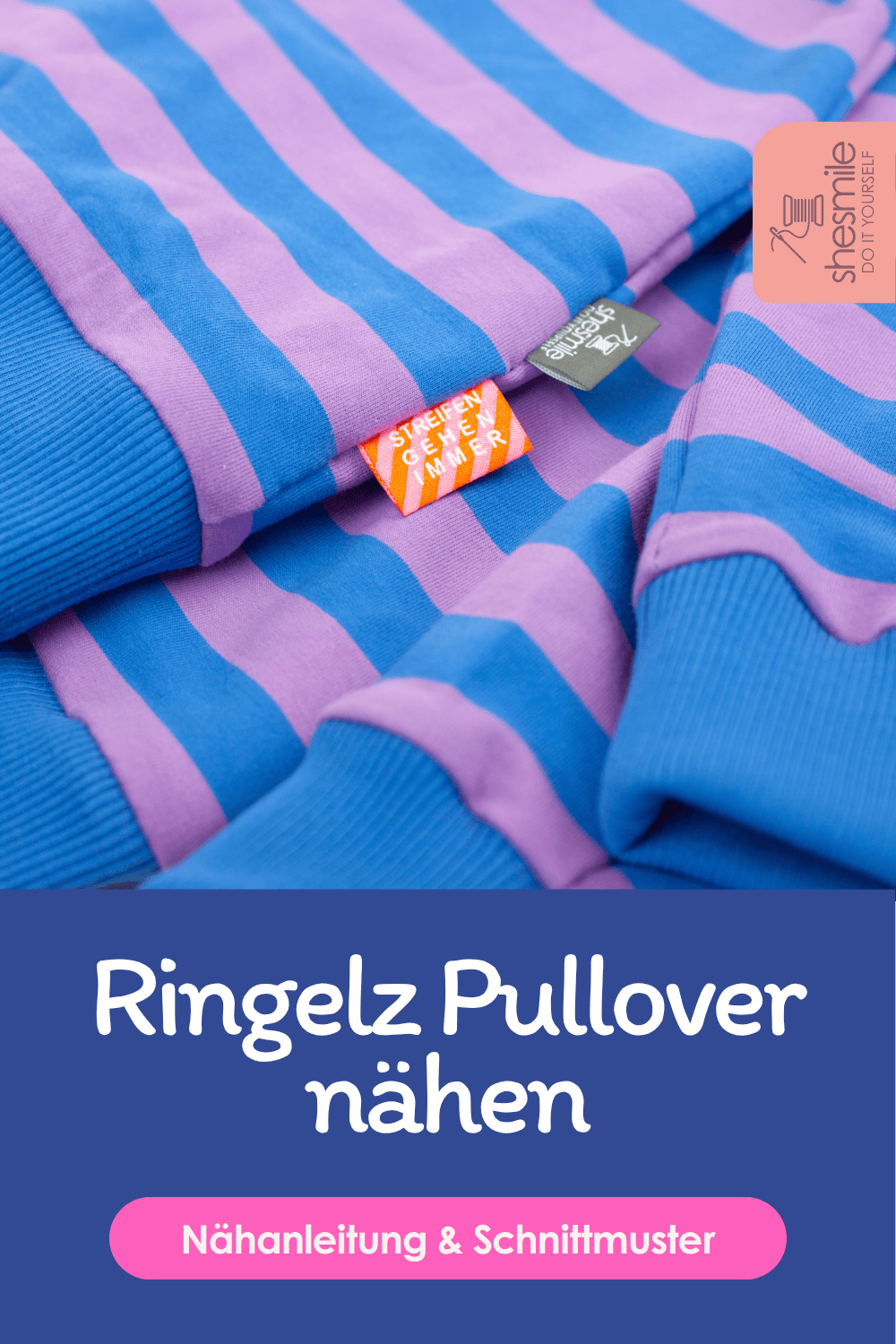 Pullover Rieke Raglan aus French Terry Ringelz von Jinny & Joe nähen