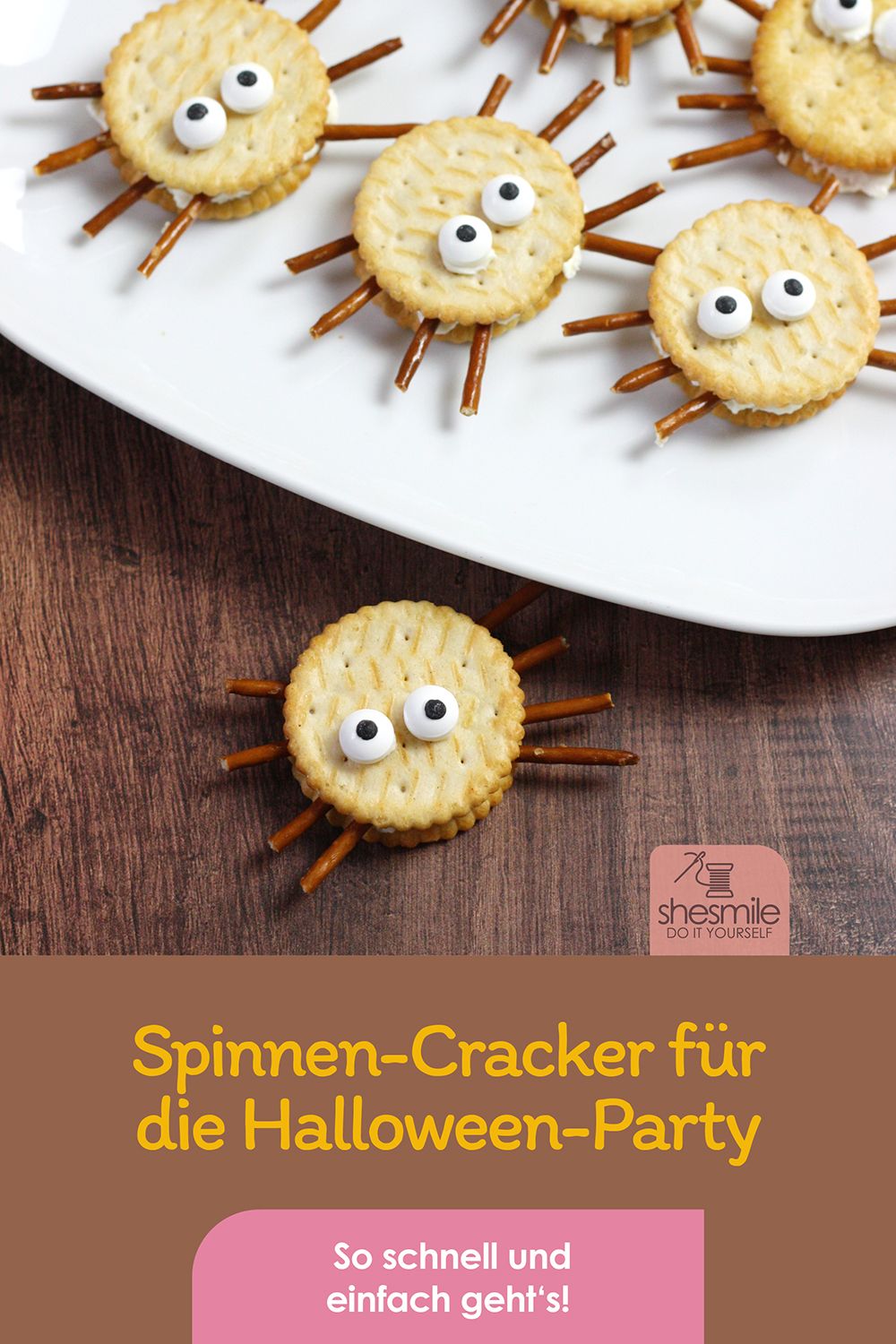 Spinnen-Cracker für die Halloween-Party