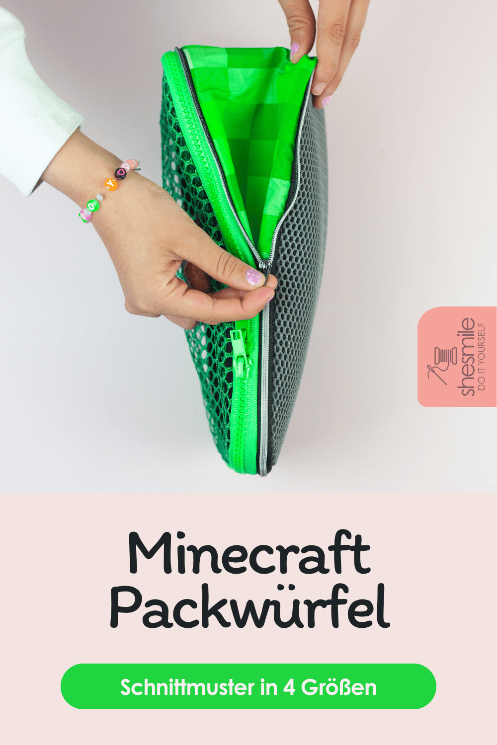 Minecraft Packwürfel - Größe S für Socken und Unterwäsche der Kinder