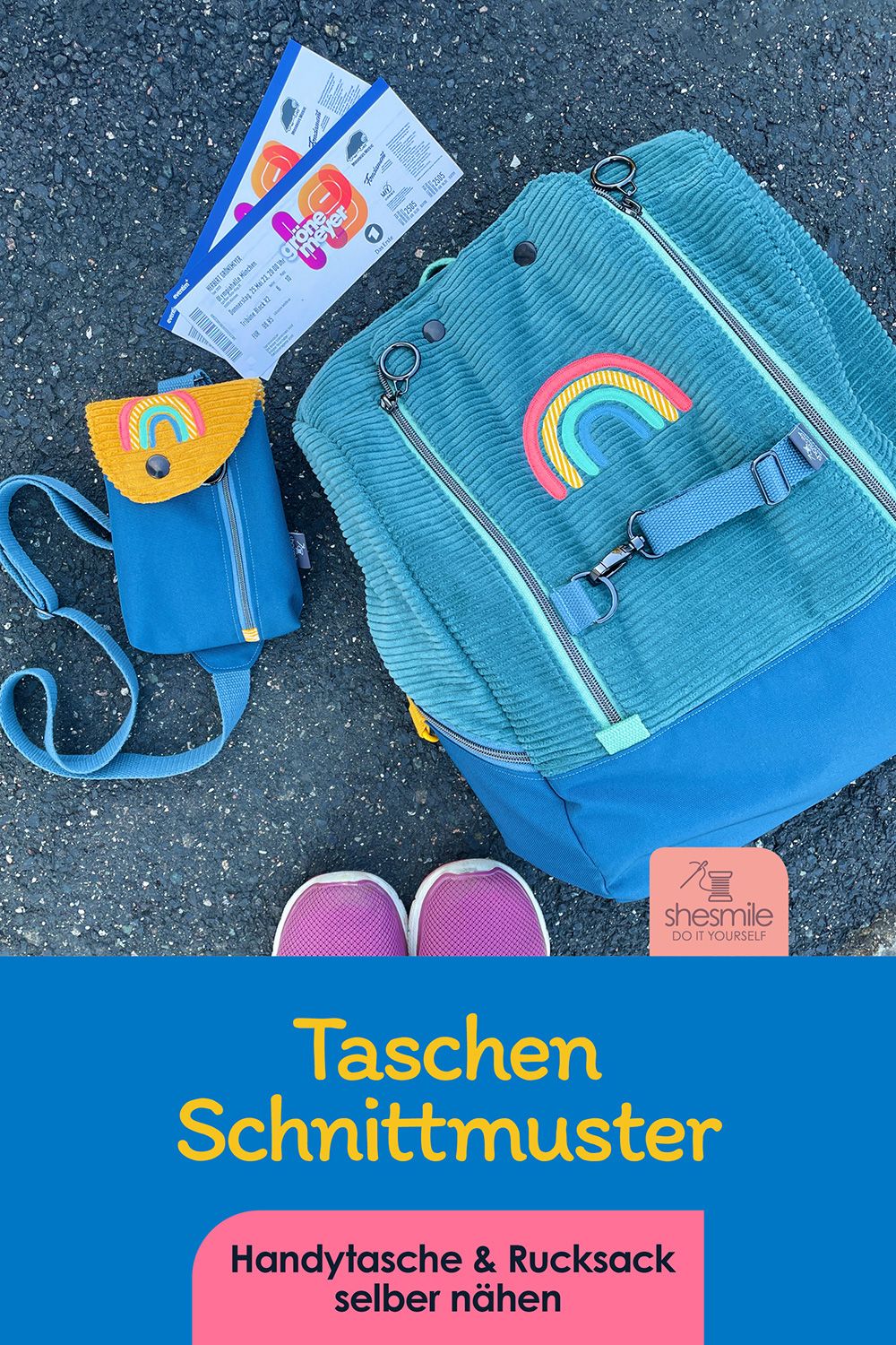 Einen Rucksack MidiKlapPack mit Flaschentasche und Jackengurte nähen