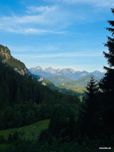 Ein erster Blick aufs Schloss Neuschwanstein