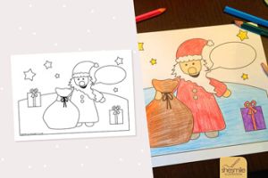 Nikolaus-Ausmalbild für Kinder (Kostenlose Druckvorlage)