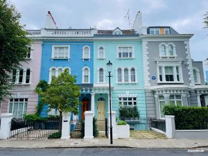 Bunte Häuser in Notting Hill