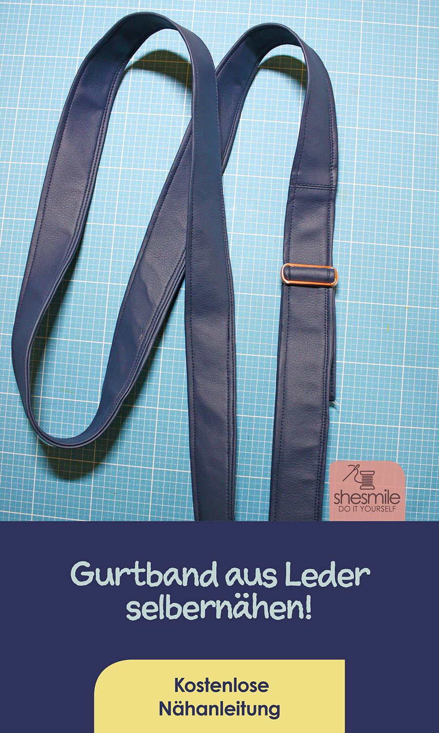Ein Gurtband aus Leder selbernähen (Kostenlose Nähanleitung)