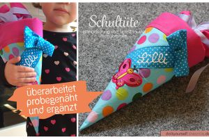 Überarbeitet, Probegenäht und ergänzt: Die Schultüte von shesmile!