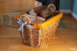 Einfach selbst nähen: Ein neuer Bezug für den Holzkorb meines Papas