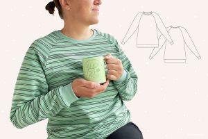 Ein zeitloser, gemütlicher Kuschelpullover - RiekeRaglan! Nähanleitung und Schnittmuster als PDF-E-Book von shesmile für Damen in der Größe 32 bis 54 mit Raglan-Ärmeln.