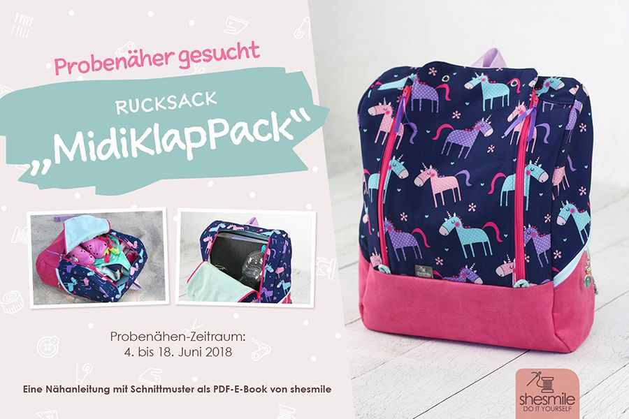 Probenäher gesucht! Rucksack MidiKlapPack (Nähanleitung und Schnittmuster)