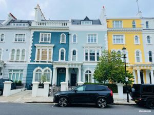 Bunte Häuser in Notting Hill
