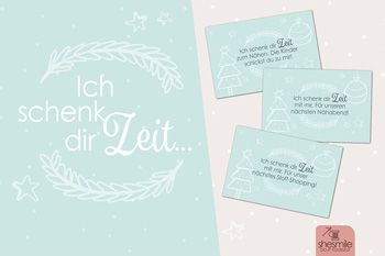Gutschein "Ich schenk dir Zeit" (Druckvorlage)