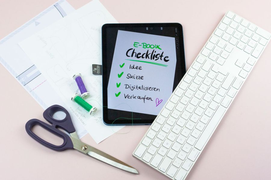 Arbeite mit der shesmile E-Book Checkliste strukturiert und gut organisiert an der Erstellung deines (Schnittmuster) E-Books. Einfach. Kreativ. Durchdacht.